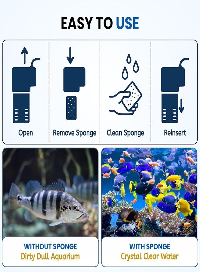 TRADESK Anky Aquarium Sponge Filter Refills, Set of 5, Black Foam for Mechanical and Biological Filtration, Fresh & Salt Water Fish Tank - Image 5